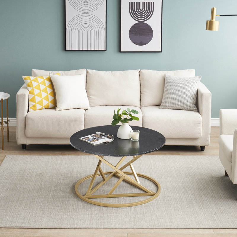 Frame Coffee Table, Black/Gold