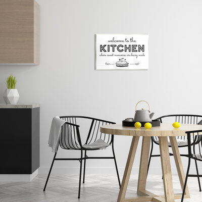 " Welcome to Kitchen Fresh Baked Pie Rustic Phrase " by Mollie B. Textual Art Print