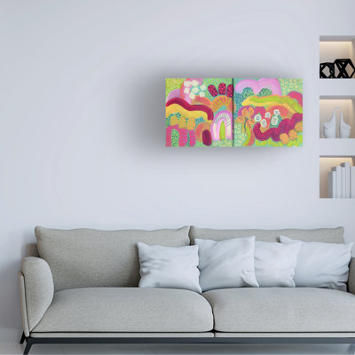 Art mural sur toile tendue - "Spread 10" de Suzanne Allard pour décoration de salon, de chambre à coucher ou de bureau - 12 x 24