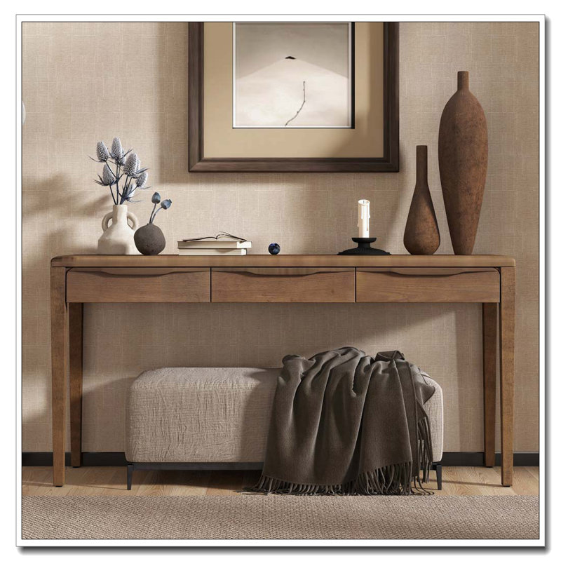 59.84'' Elegant Console Table, Brown