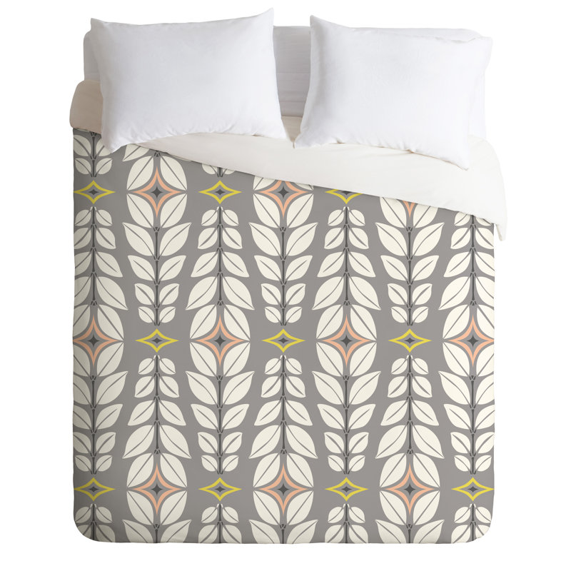 Heather Dutton Polyester Floral Duvet Cover, Twin/Twin XL Duvet Cover + 1 Standard Sham