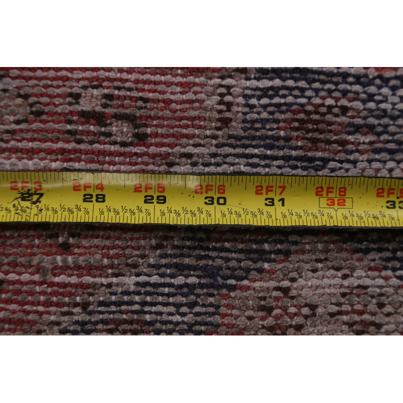 Tapis de couloir unique en laine noué à la main style 1980S de 3 pi 6 po x 9 pi 9 po Shannetta