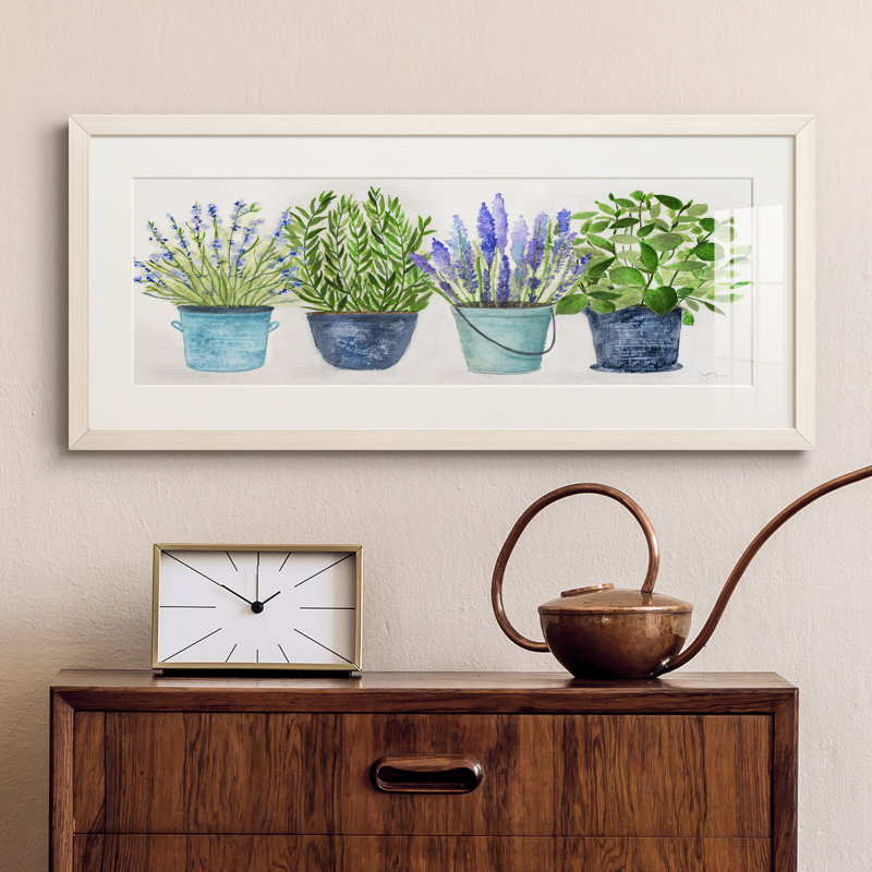 Peinture sur papier encadrée
