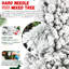 Arbre de Noël 48 pouces floqué, 150 blanc chaud intégré, 350 branches, système à charnières pour un assemblage sans effort, support en métal robuste