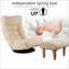 Fauteuil inclinable Lazy - dossier réglable Appui-tête, base rotative à 360 ° pour adultes / enfants | Blanc | Courbé