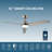 ONE Smart Modern All Season 52" Ceiling Fan with LED Light, Remote, Reversible and Compatible with Alexa/Google 6 Speeds and Light Kit included