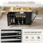 Prow Kitchen Island with Drawer, Adjustable Shelves & Trash Can-1415505535