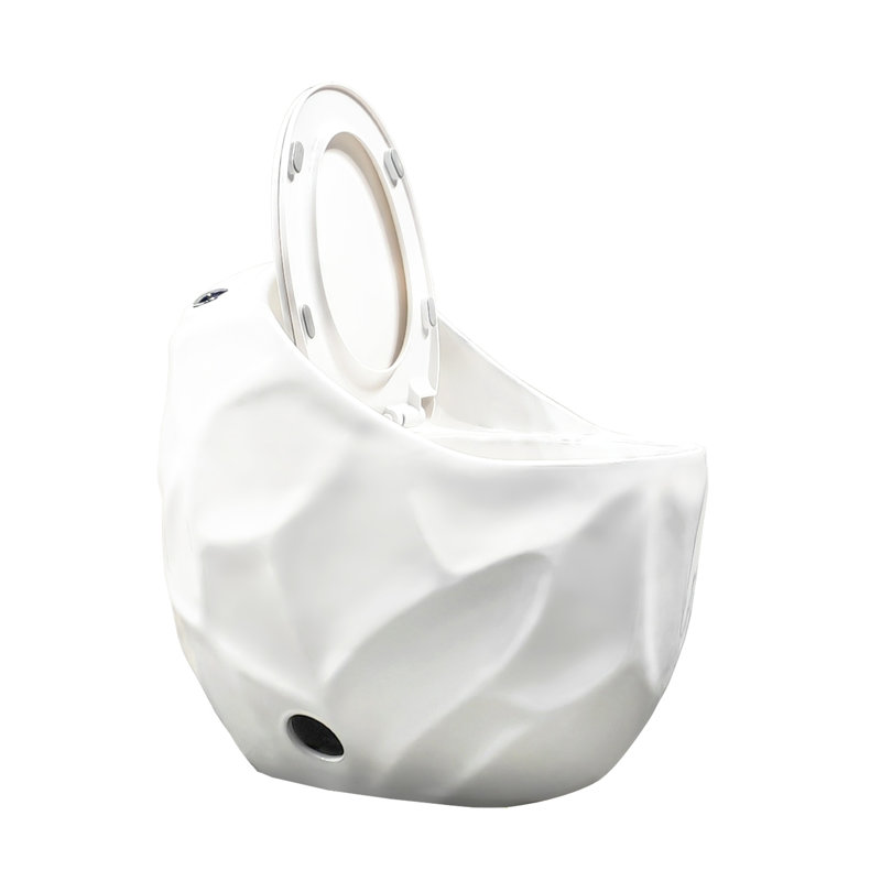 Glossy White One 1.28 Single Flush Egg Shape Toilet - Design For A Distinct Bathroom, Quick-Release Seat, Seamless Porcelain Smooth Clean, Water, Ergonomic Standard Height, Quiet Flushing Practical
