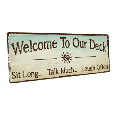 Welcome to Our Deck - Cadre pour une seule photo