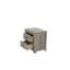 Table de chevet 2 chambres, gris rustique, table de chevet en bois massif, mobilier