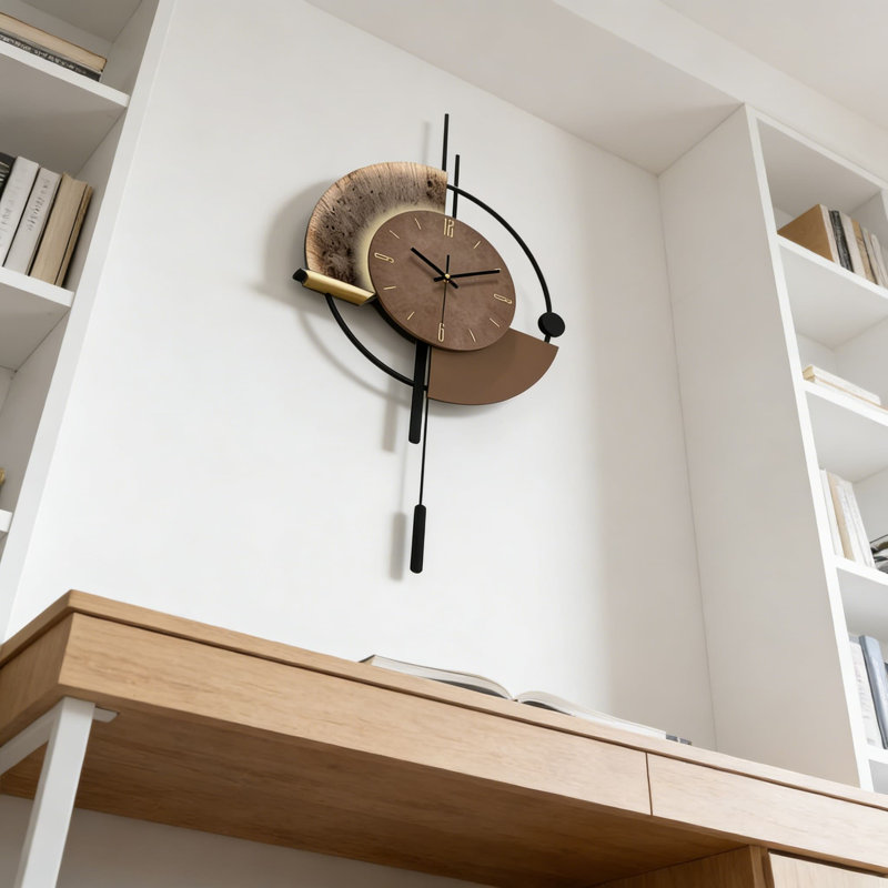 Grande horloge murale décorative avec mouvement à pendule silencieux - Design moderne à piles pour le salon, le bureau, la cuisine et la chambre à coucher