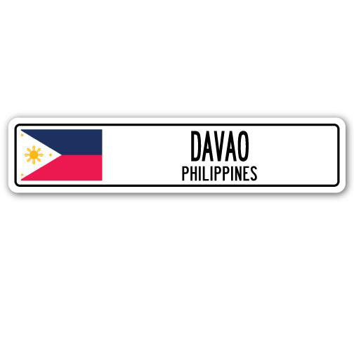 Plaque de rue en aluminium Aliceville Davao, Philippines, H 4 po x l 18 po x P 1 po