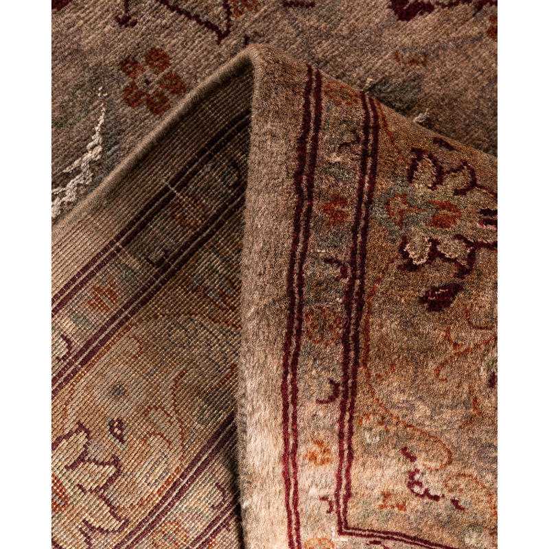 Overdyed Hand-Knotted Wool Modern-Contemporary Beige Runner 2' 8" x 6' 7"
