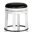 Ensemble de 2 tabourets pivotants Orso, similicuir noir, bois blanc-105844151