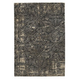 Hand Knotted Area Rug in Dark Gray