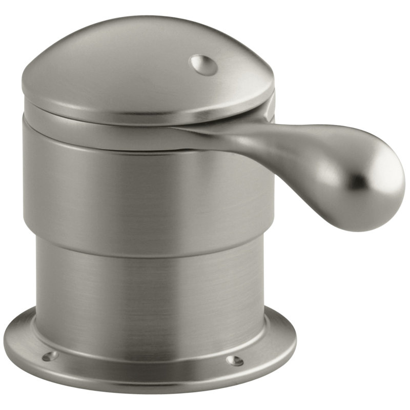 Garniture à fixation sur le comptoir pour valve de transfert / brise-vide avec poignée levier, Nickel brossé éclatant