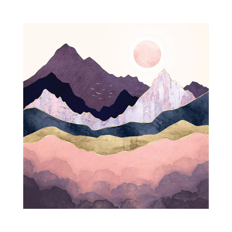 Mauve brume - imprimé, Toile tendue, H 26 po x l 26 po x P 1,5 po