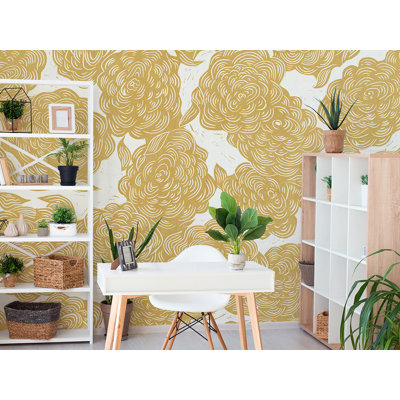 Roses Black Wall Mural