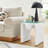 Ondine Glass Top Side Table In Spiced Apple-105698031
