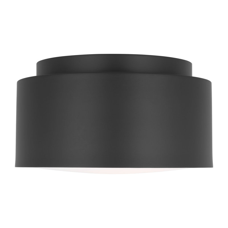 Dartmore Medium Flush Mount, Midnight Black, 5.625" H x 10" W x 10" D, Midnight Black