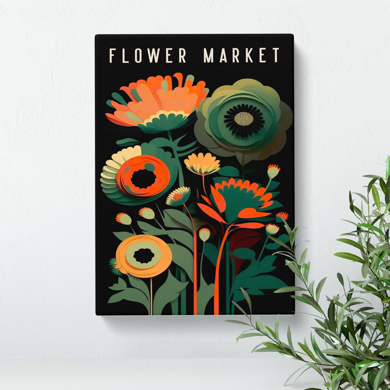 Contemporary Flower Market Exhibition No.13 - Wrapped Canvas