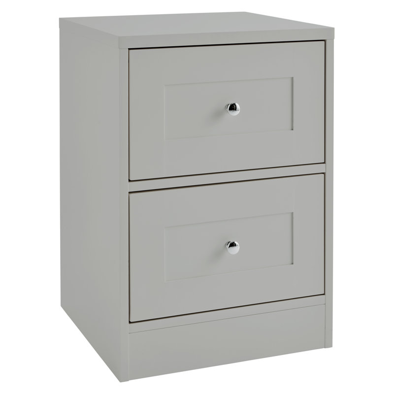 Merrigan 40cm W Manufactured Wood Bedside Table, Grey