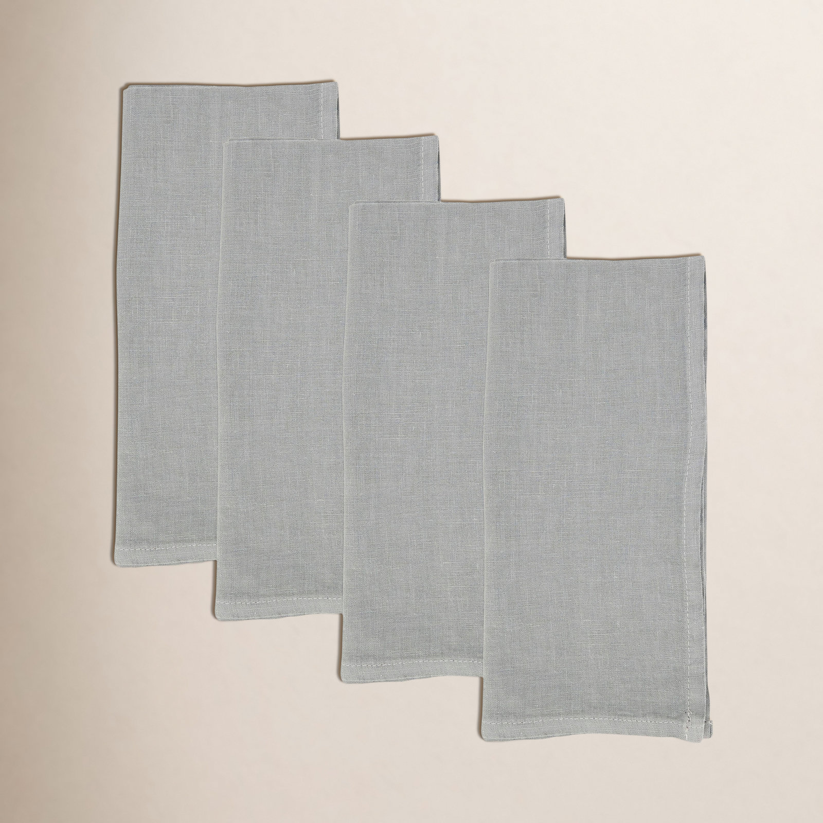 Caliban Reversible Linen Napkin, Gray