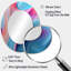 Miroir mural moderne transitionnel bleu et rose I-708670816