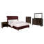 Gladon 4-Piece Bedroom Set Wine Red And Dark Oak-1720748364