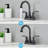 Matte Black Bathroom Faucet 4 Inches , 360 Swivel Spout With Pop Up Drain, Robust Metal Construction, & , Rust-, Water Soft Bubble Stream, Stable Drip- Ceramic Disc Cartridge, Elegant Double Handles-121626631