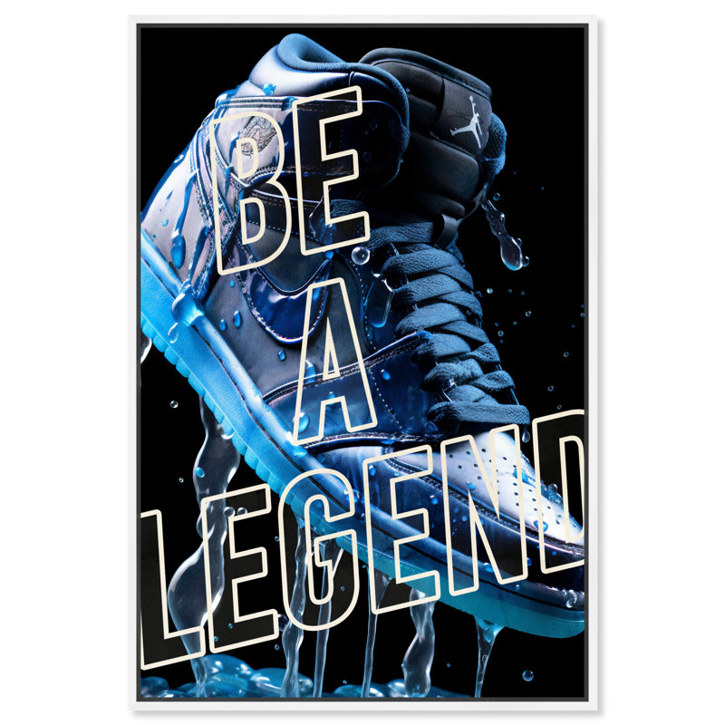 Notoriart Be A Legend Sneaker Drip Gallery Sneaker 1 pièce, galerie, H 46 po x l 31 po, Cadre noir