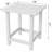 Adirondack Patio Table 17" Height Square HDPE Outdoor Side Table, Weatherproof Waterproof Sun Resistant Easy Clean Backyard End Table, White-1334189457