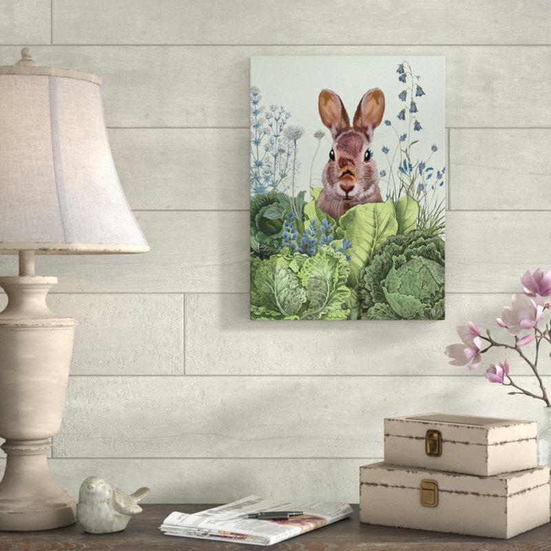« chou patch lapin 6 », reproduction d’impression sur toile tendue, H 19 po x l 14 po x P 2 po