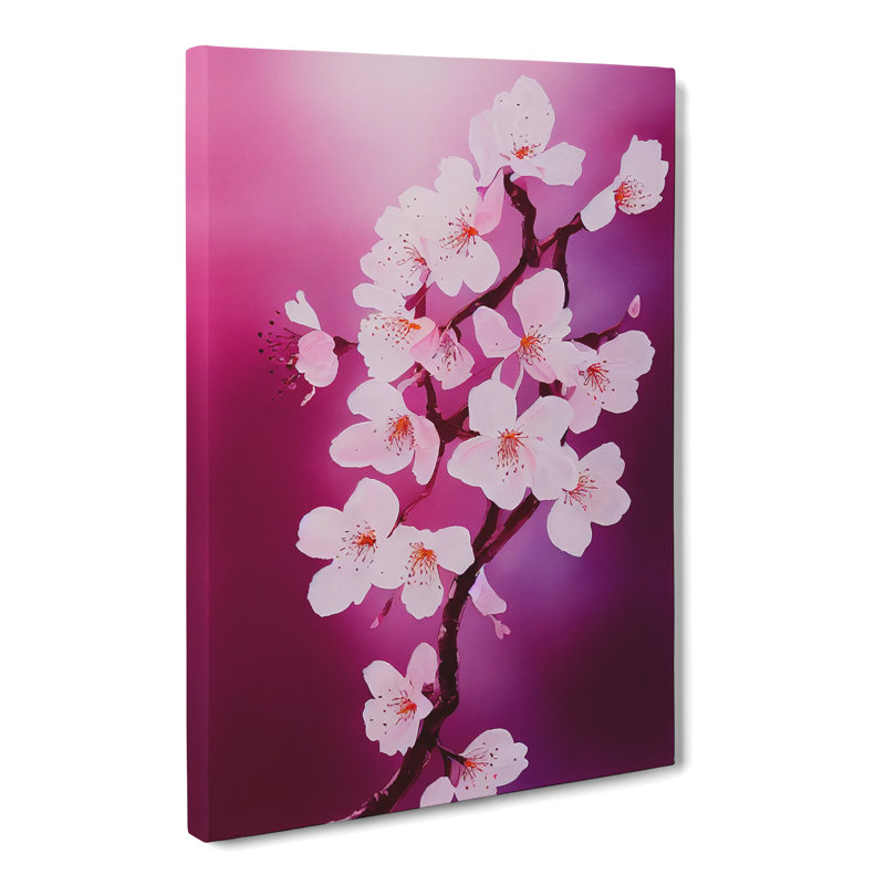 Cherry Blossom Tree Expression - Wrapped Canvas, 50cm H x 35cm W x 3cm D