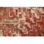 Tapis géométrique rouge rétro 10 x 13