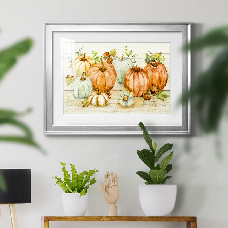Récolte de citrouilles, H 22,5 po x l 30,5 po x P 1,5 po, Argent