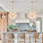 12-Light Dimmable Unique Glass Chandelier