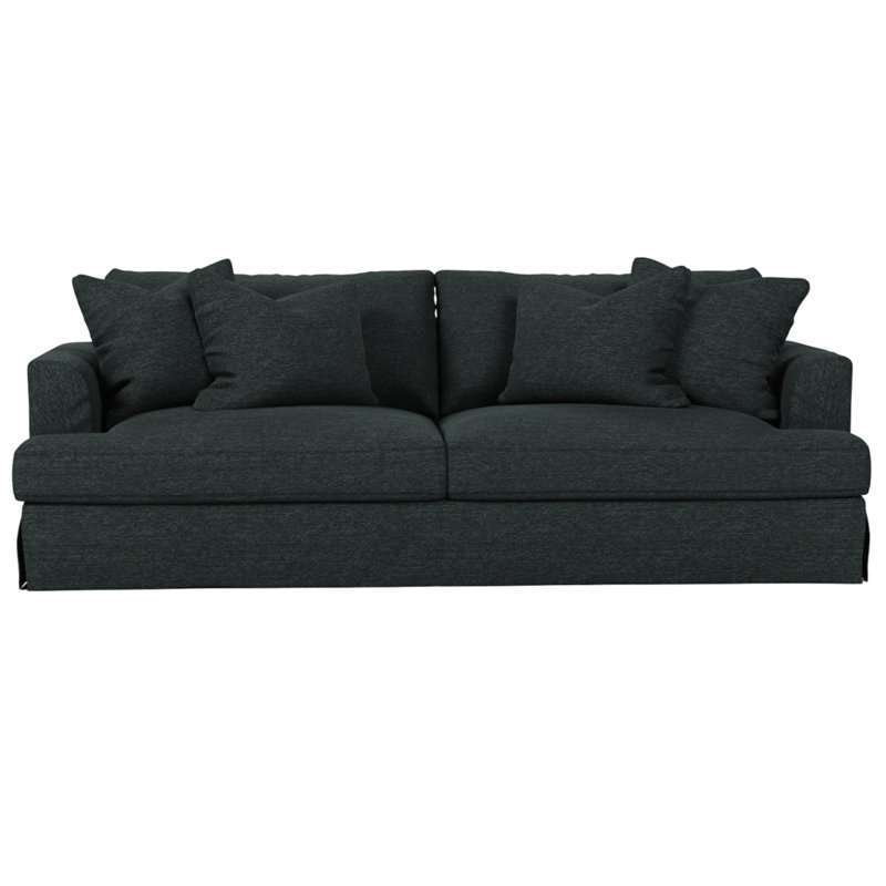 Mcneese 93'' Slipcovered Sofa, Pepper Polyester Blend