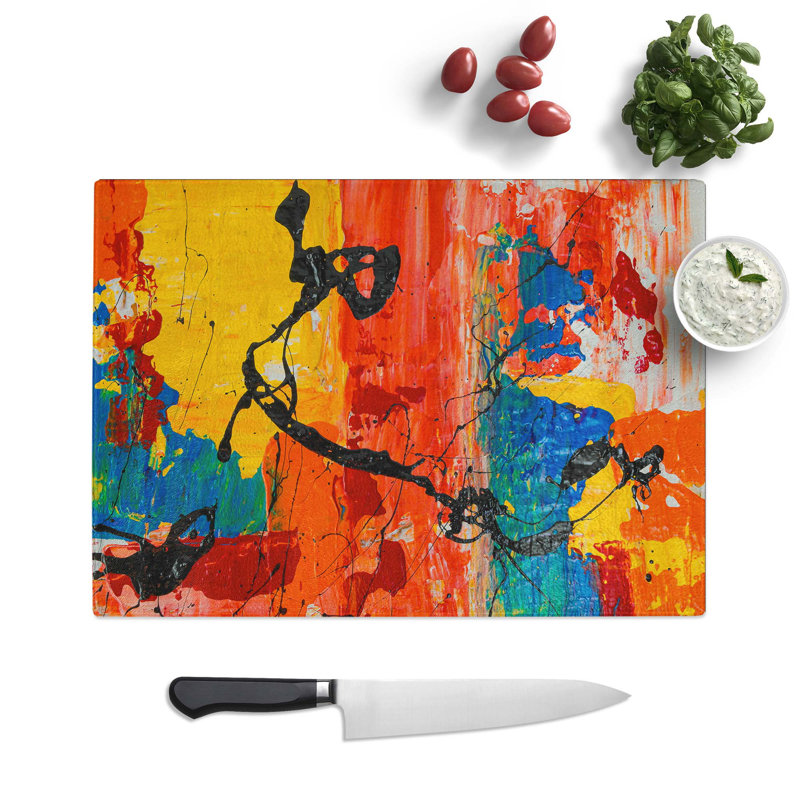 Tempered Glass Art Painting Vol.161 Chopping Board, 39 cm W x 28.5 cm L