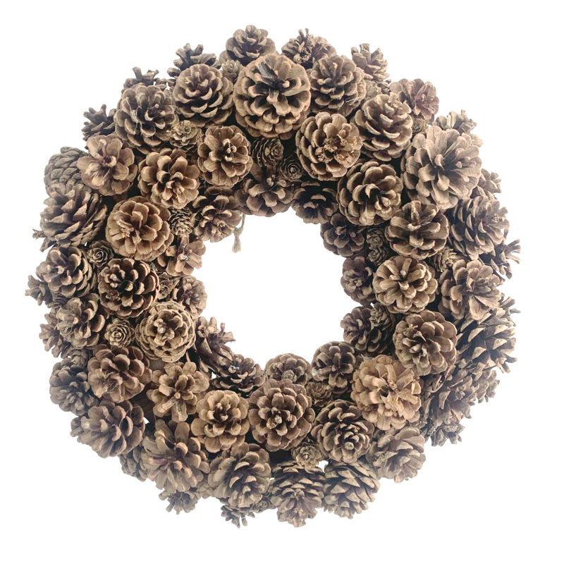 Handcrafted Dried Pinecones 18'' Wreath