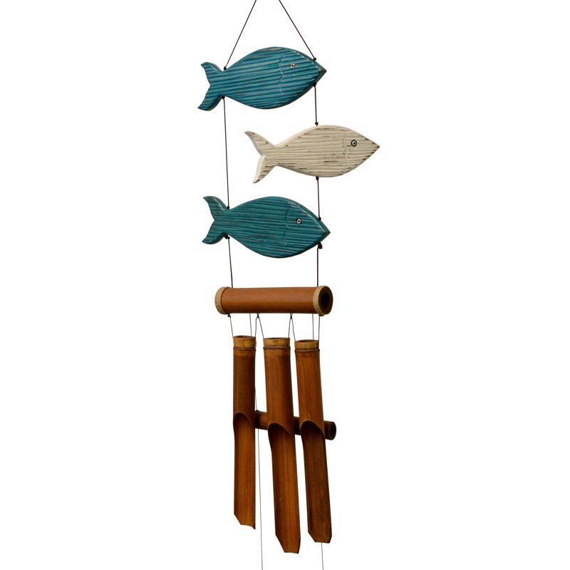 Carillon à vent en bambou fun fish