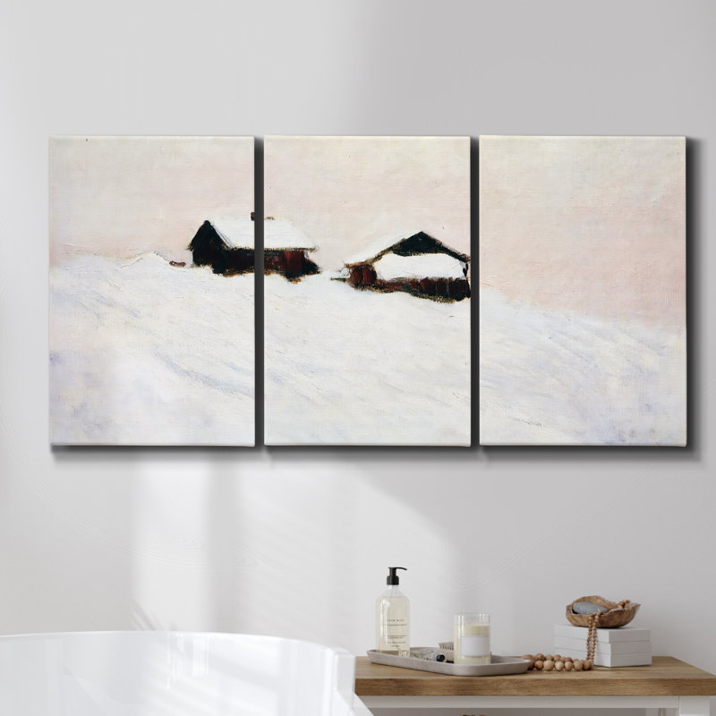 The Bridge, Amsterdam, 1874, ensemble de 3 toiles encadrées, H 60 po x l 120 po x P 2 po