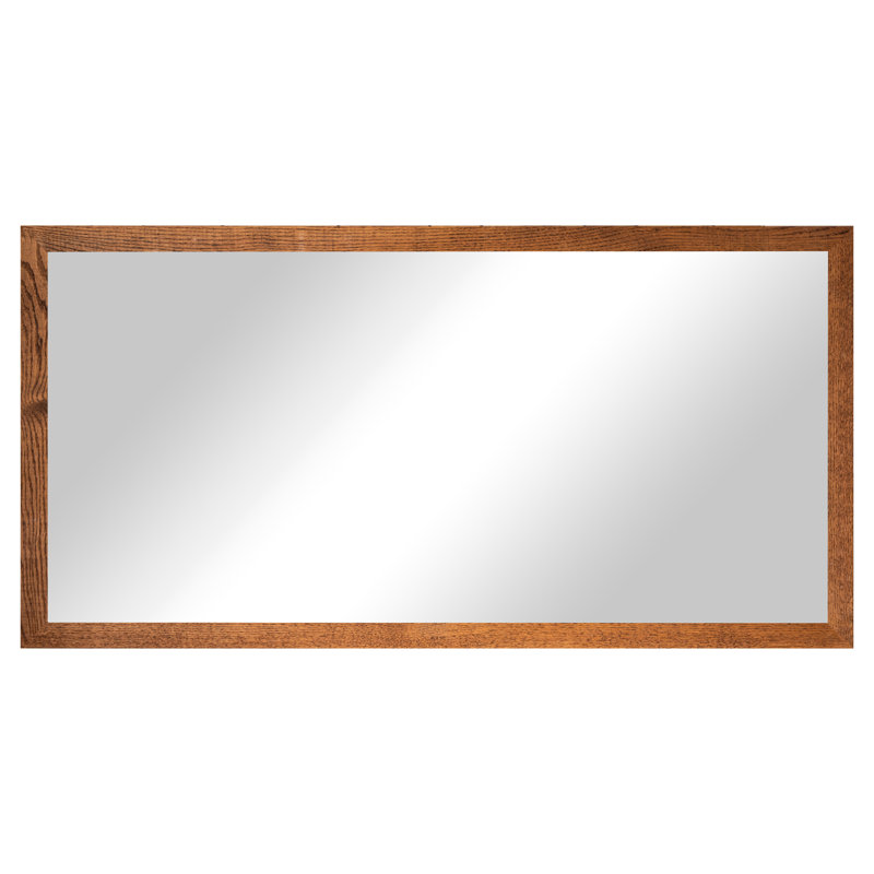 Ebern Designs Ozark Hardwood Mirror Red Oak 2", 59" x 30", Honey