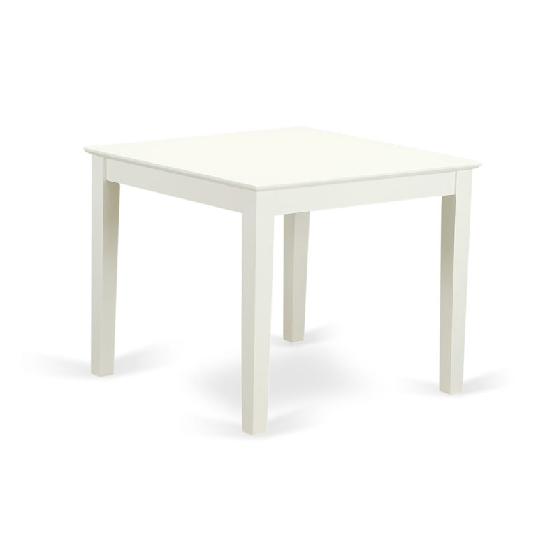 5 Piece Kitchen Dining Table Set consists A Dinner Table and 4 Willow Green Polyester Fabric Kitchen Chairs, Linen White