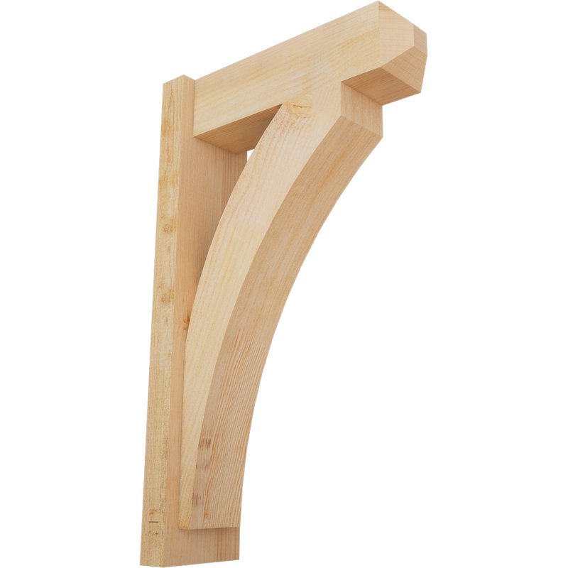 Persienne en bois rustique Thorton Craftsman, Sapin Douglas de 6 po (sciage brut),  P 18 po x H 30 po 