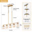 5-Light Glass Crystal Kitchen Island Pendant-412112072