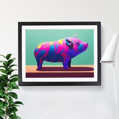 Dripping Pig Abstract - Single Picture Frame Painting