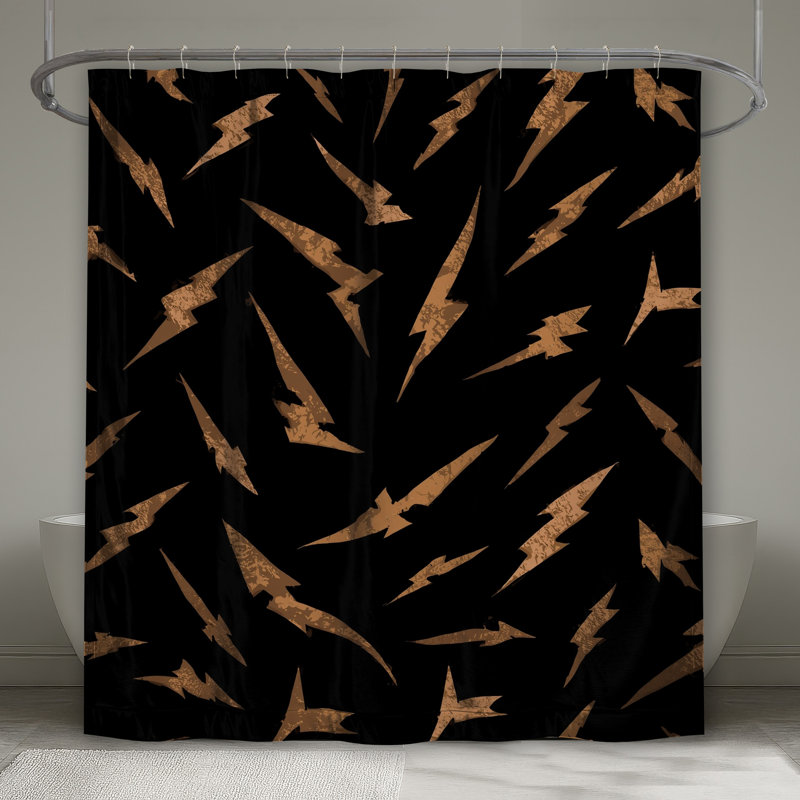 Rideaux de douche Lightning Bolt, 70in W x 72in H
