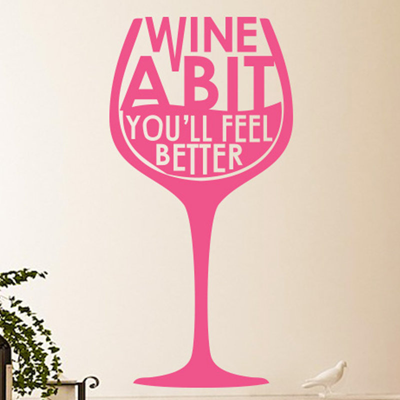 Food & Beverage Wall Decal, Pink, Large