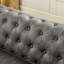 Chesterfield Sofa Tufted  Upholstered PU 3-Seater Sofa Scrolled Arms With Nailhead Decoration